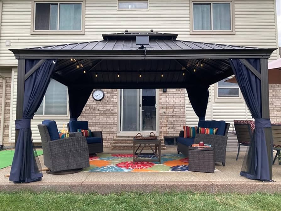 How to Secure Closed Outdoor Gazebo Curtains