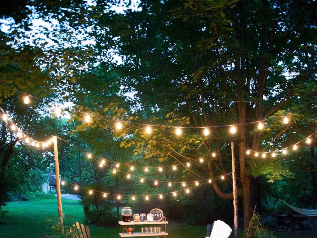 How to Hang String Lights in Backyard Without Trees