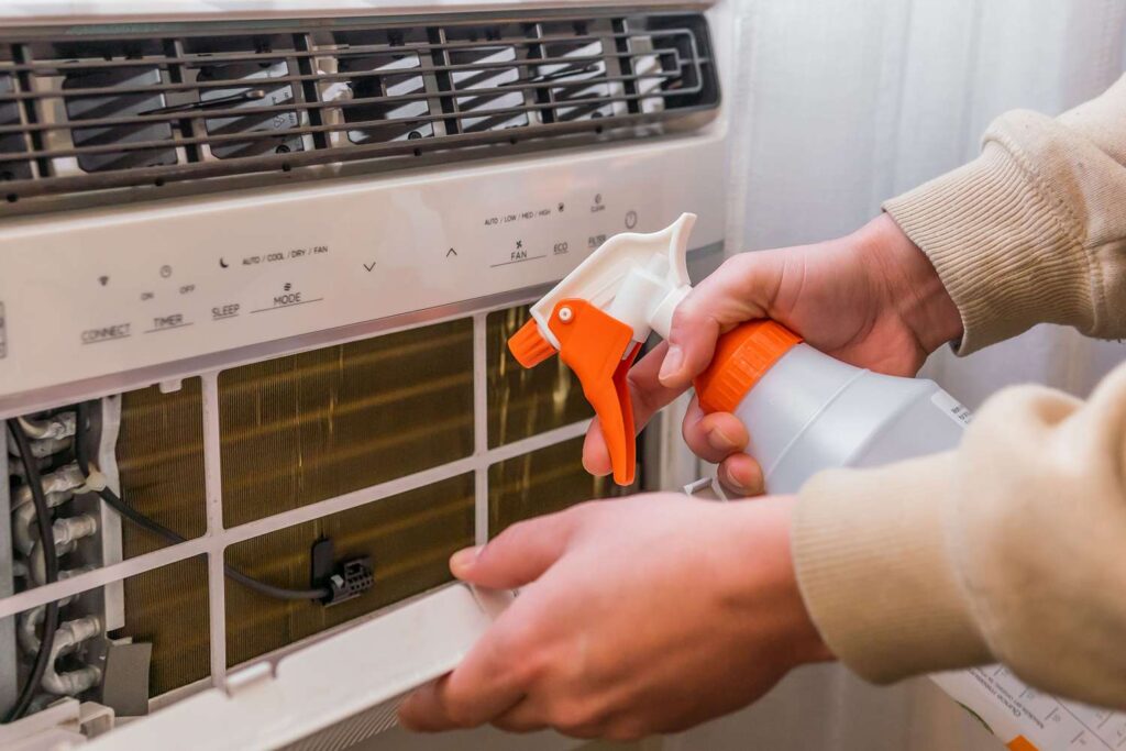 clean a window AC unit
