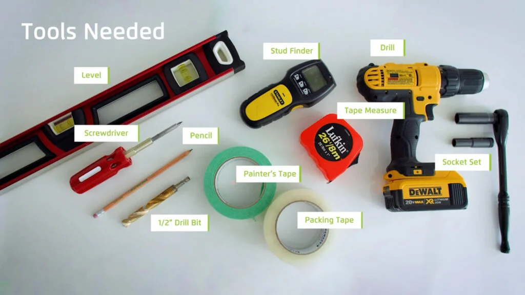 tv mounting tools needed to mount a tv on wall